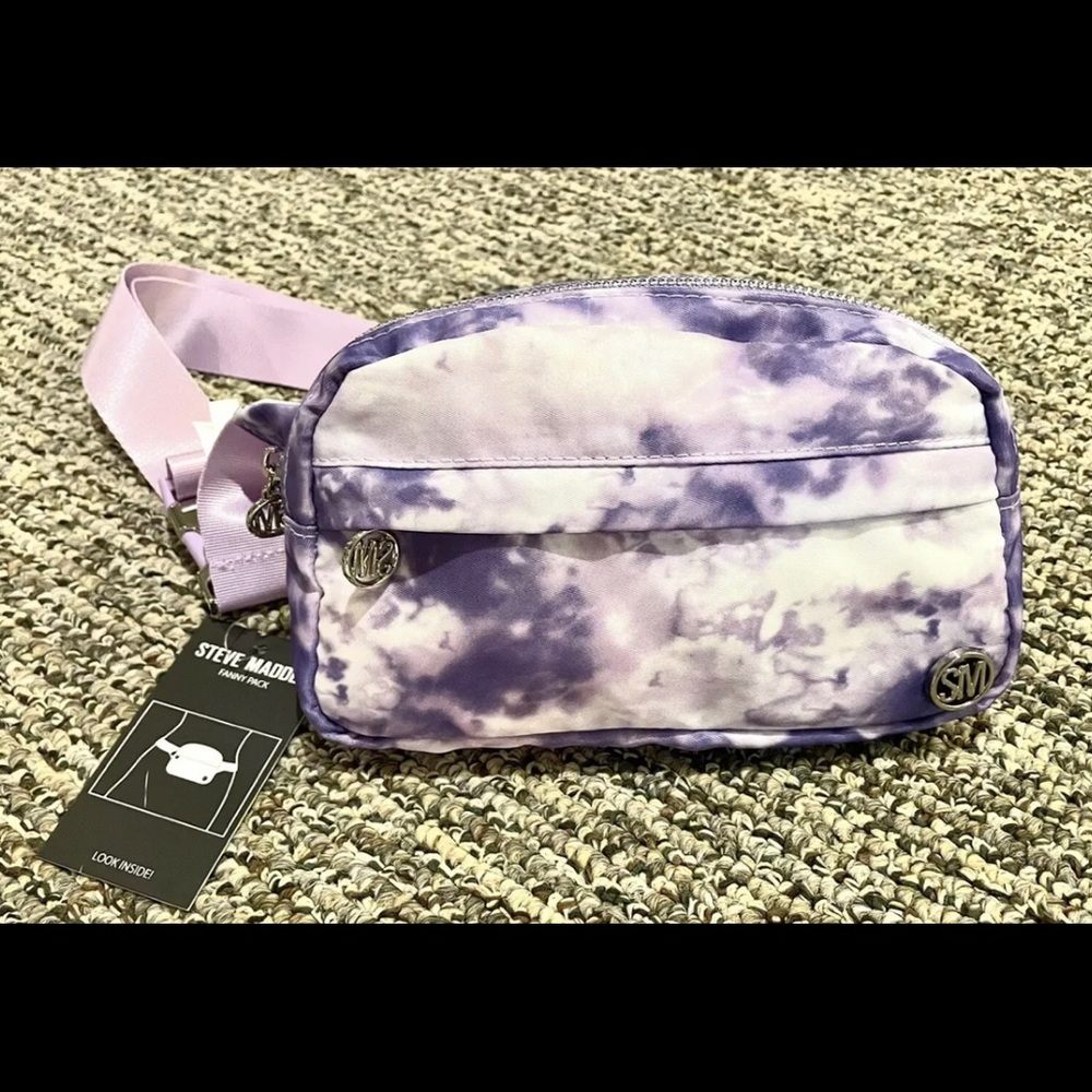 STEVE MADDEN Purple Tie-Dye Fanny Pack NWT